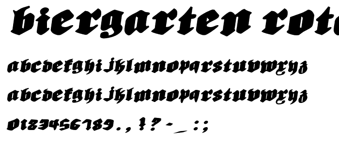 Biergarten Rotalic Expanded font